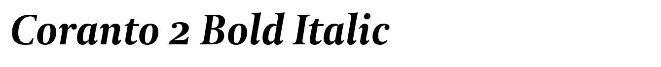 Coranto 2 Bold Italic